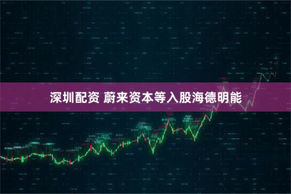 深圳配资 蔚来资本等入股海德明能