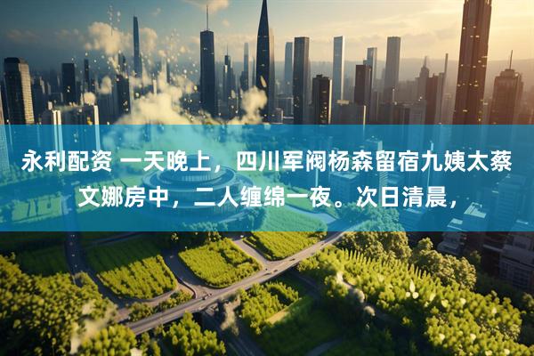 永利配资 一天晚上，四川军阀杨森留宿九姨太蔡文娜房中，二人缠绵一夜。次日清晨，