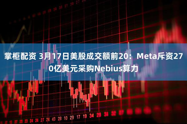 掌柜配资 3月17日美股成交额前20:Meta斥资270亿美元采购Nebius算力