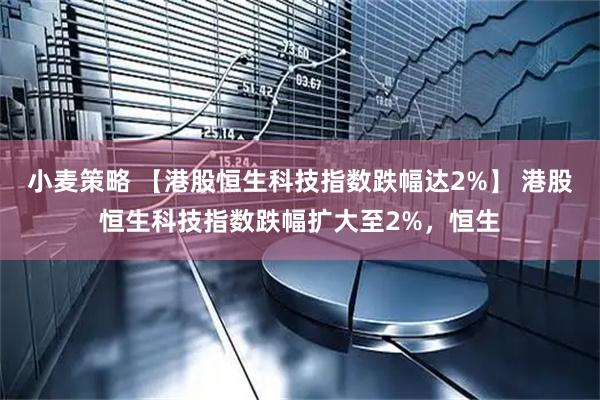 小麦策略 【港股恒生科技指数跌幅达2%】 港股恒生科技指数跌幅扩大至2%，恒生