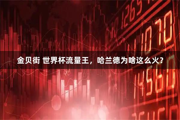 金贝街 世界杯流量王，哈兰德为啥这么火？
